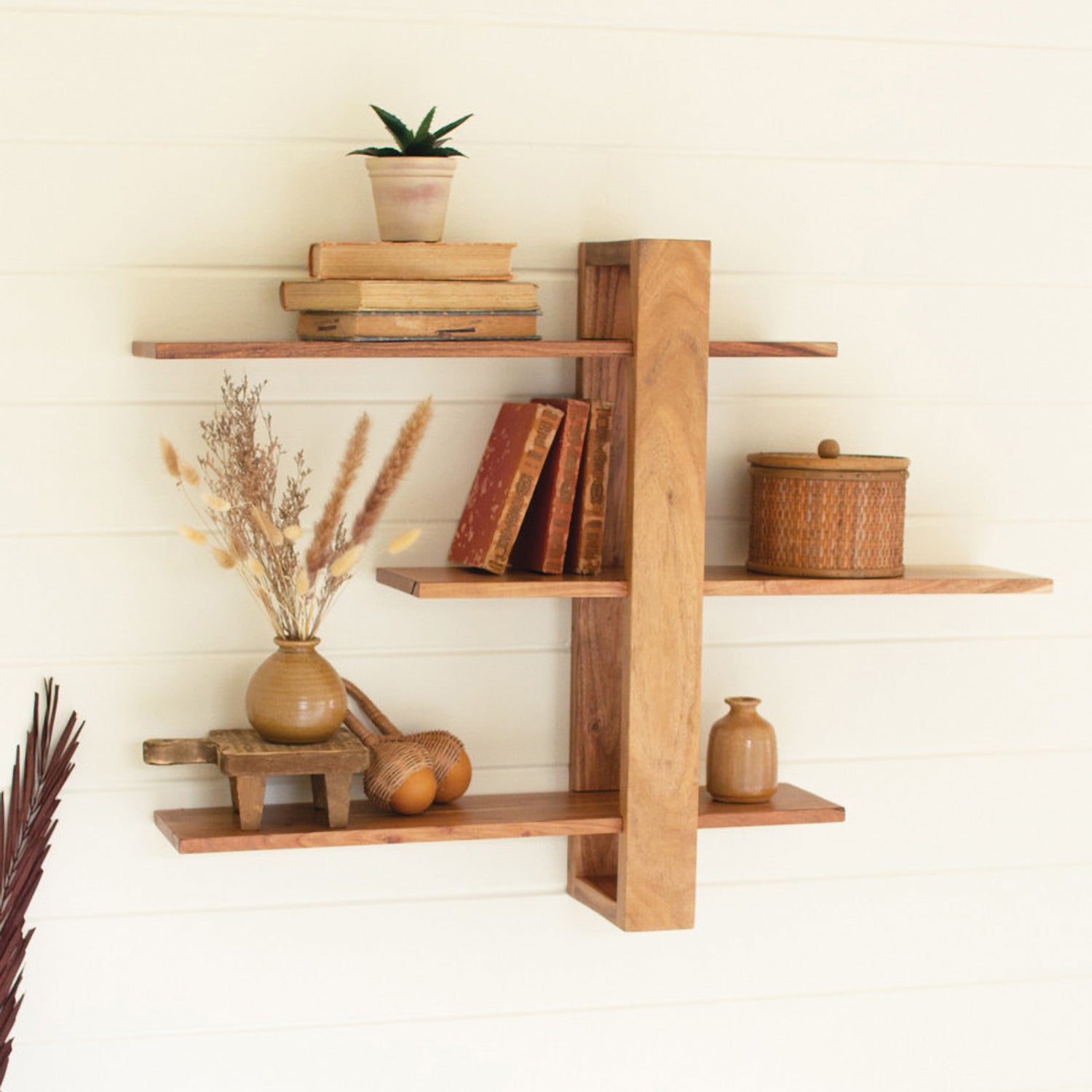 Three Tiered Adjustable Wall Shelf – Paynes Gray