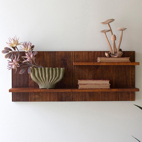 Tambour Wood Shelf
