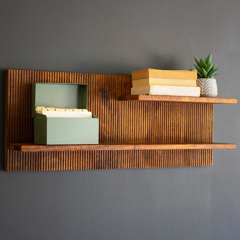 Tambour Wood Shelf