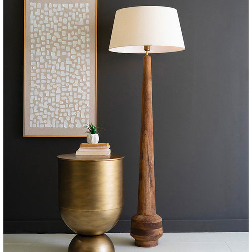 Wooden Tall Floor Lamp