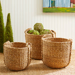 Seagrass Round Drum Basket Set of 3