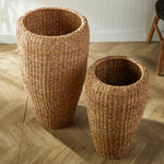 Seagrass Tall Round Planter Set of 2