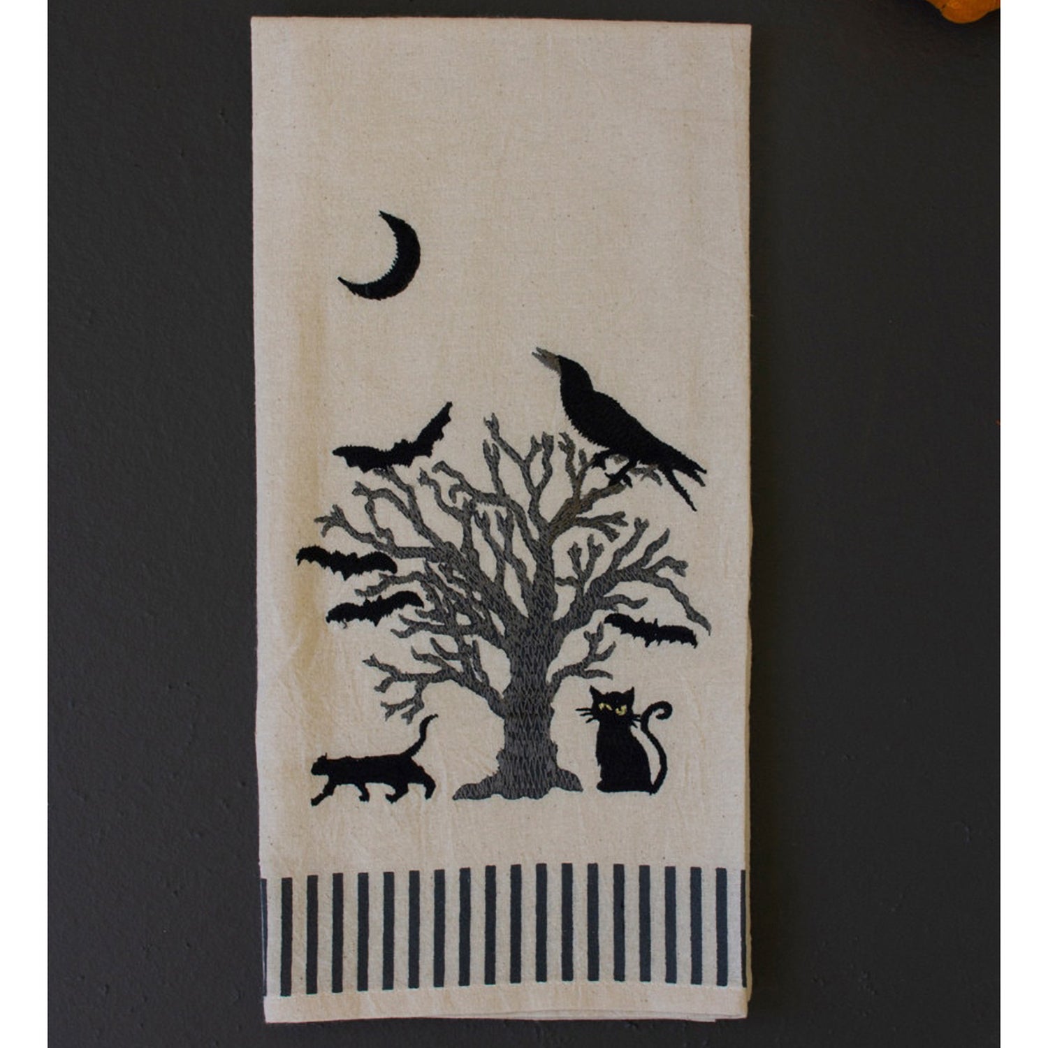 Halloween Black Tea Towel Set of 4