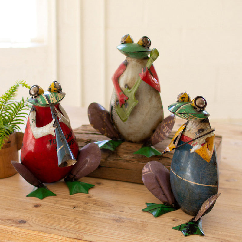 Frog Band Figurine Set of 3