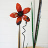 Recycled Iron Flower Sculpture Set of 3