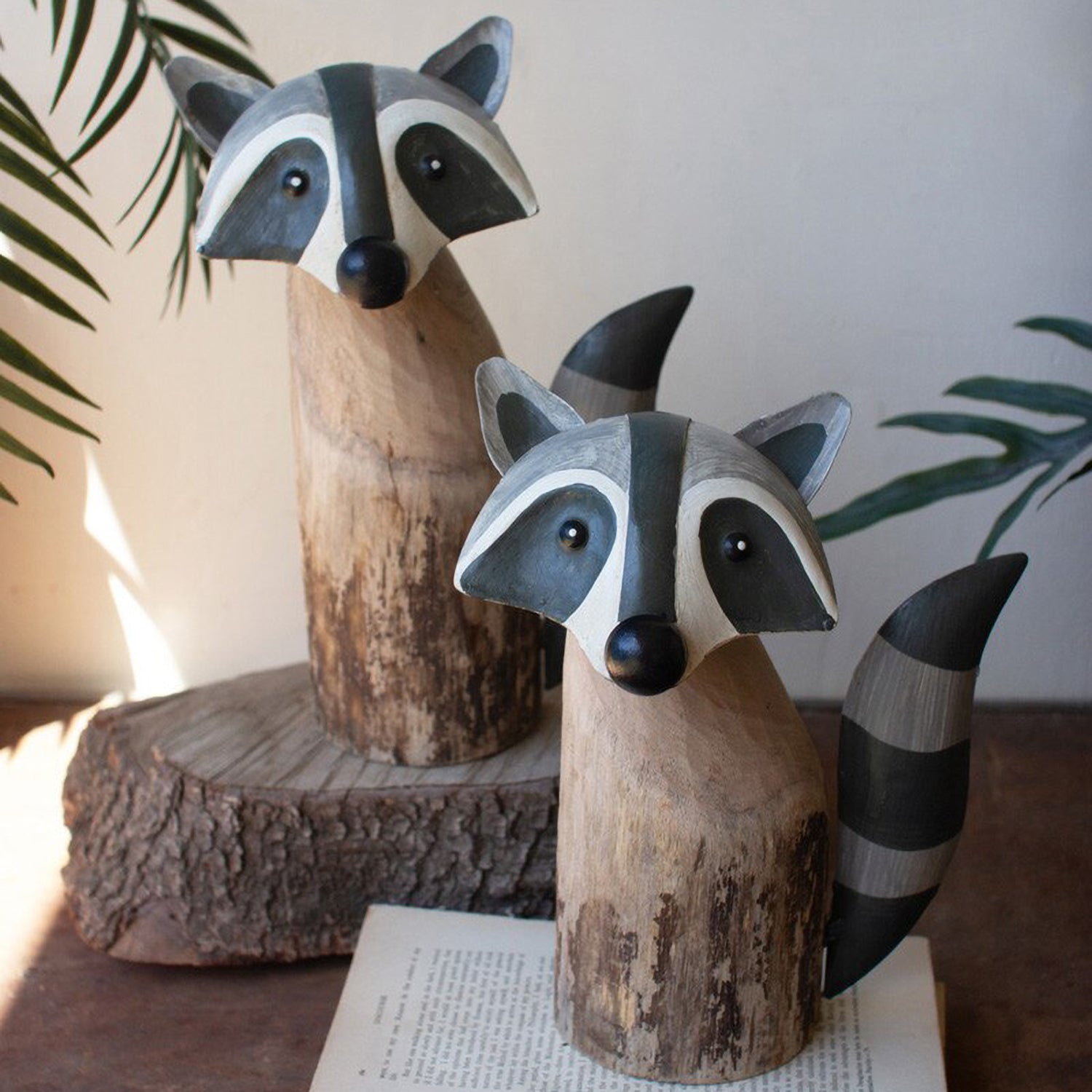 Recycled Iron Raccoon Set of 2