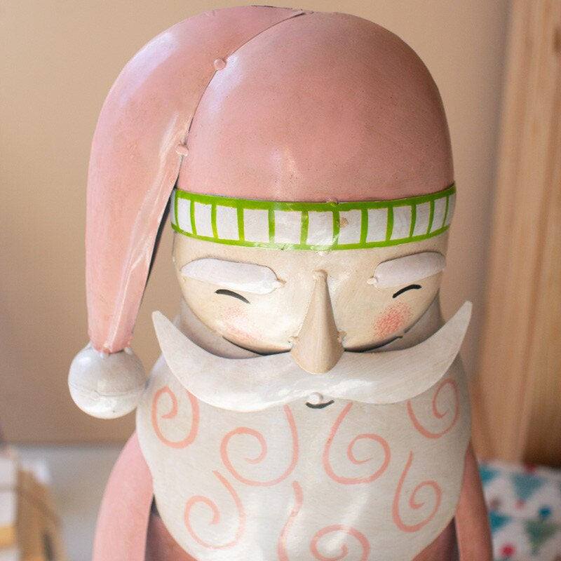 Pastel Santa Sculpture