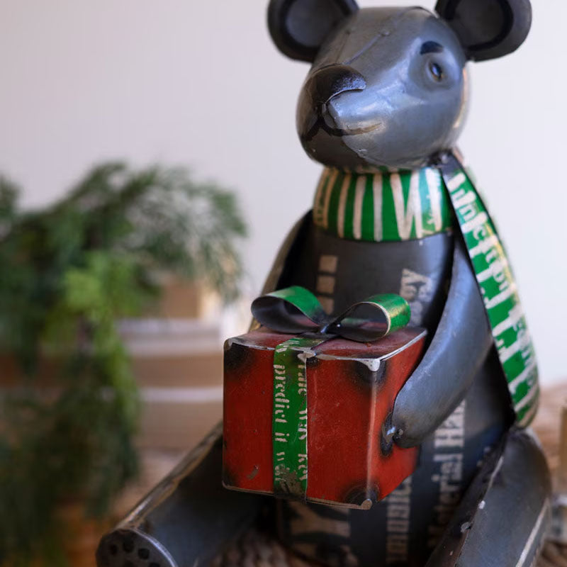 Christmas Black Bears Sculpture Set of 2