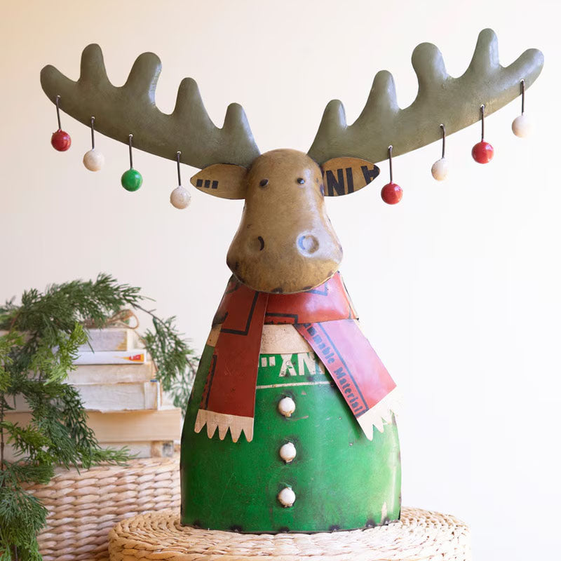Christmas Moose Sculpture