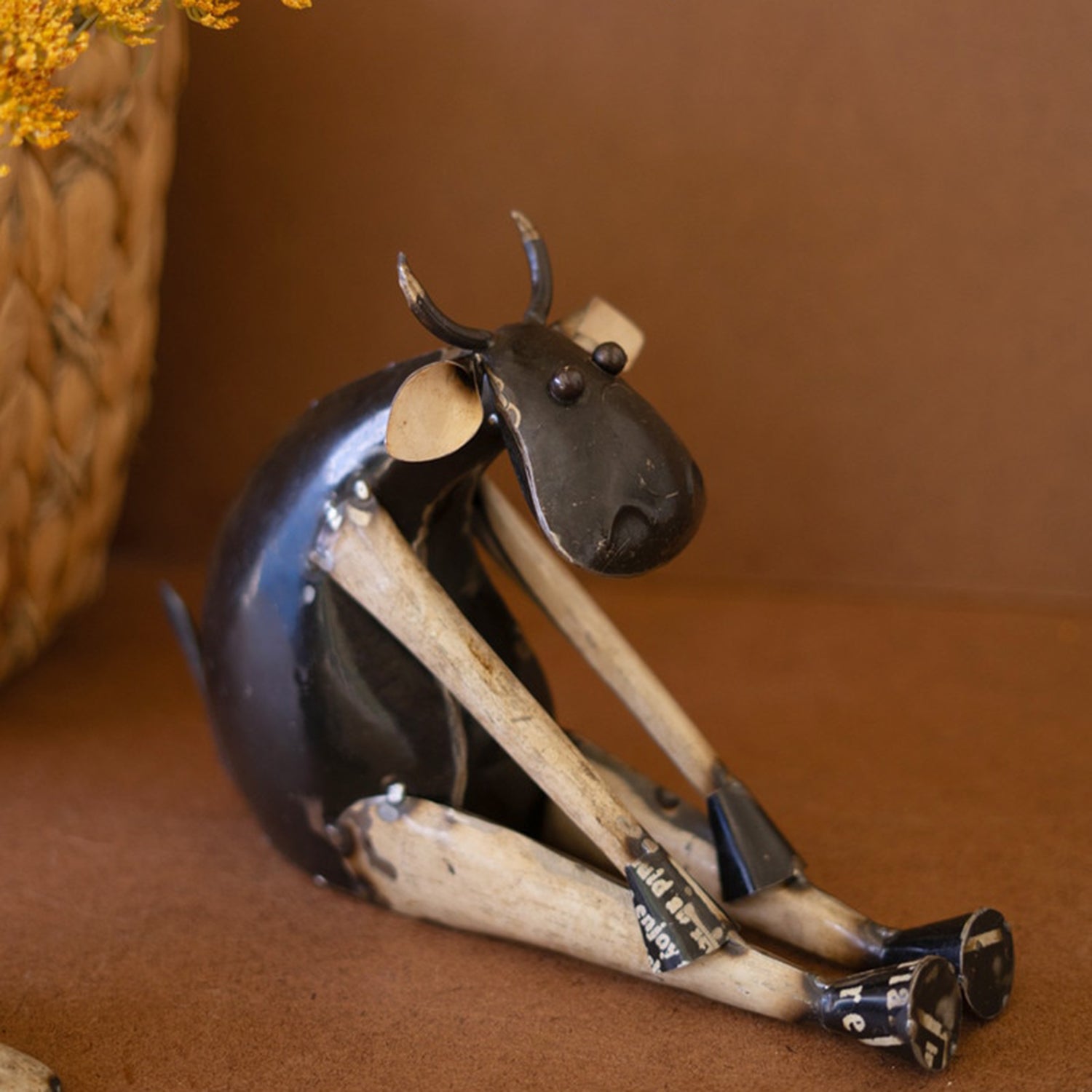 Recycled Iron Yoga Cow Set of 2