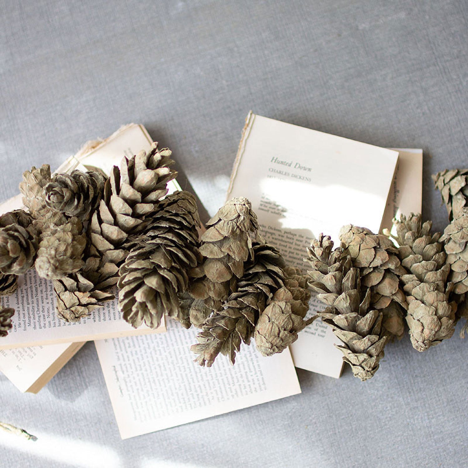 Sage Pinecone Garland Set of 6
