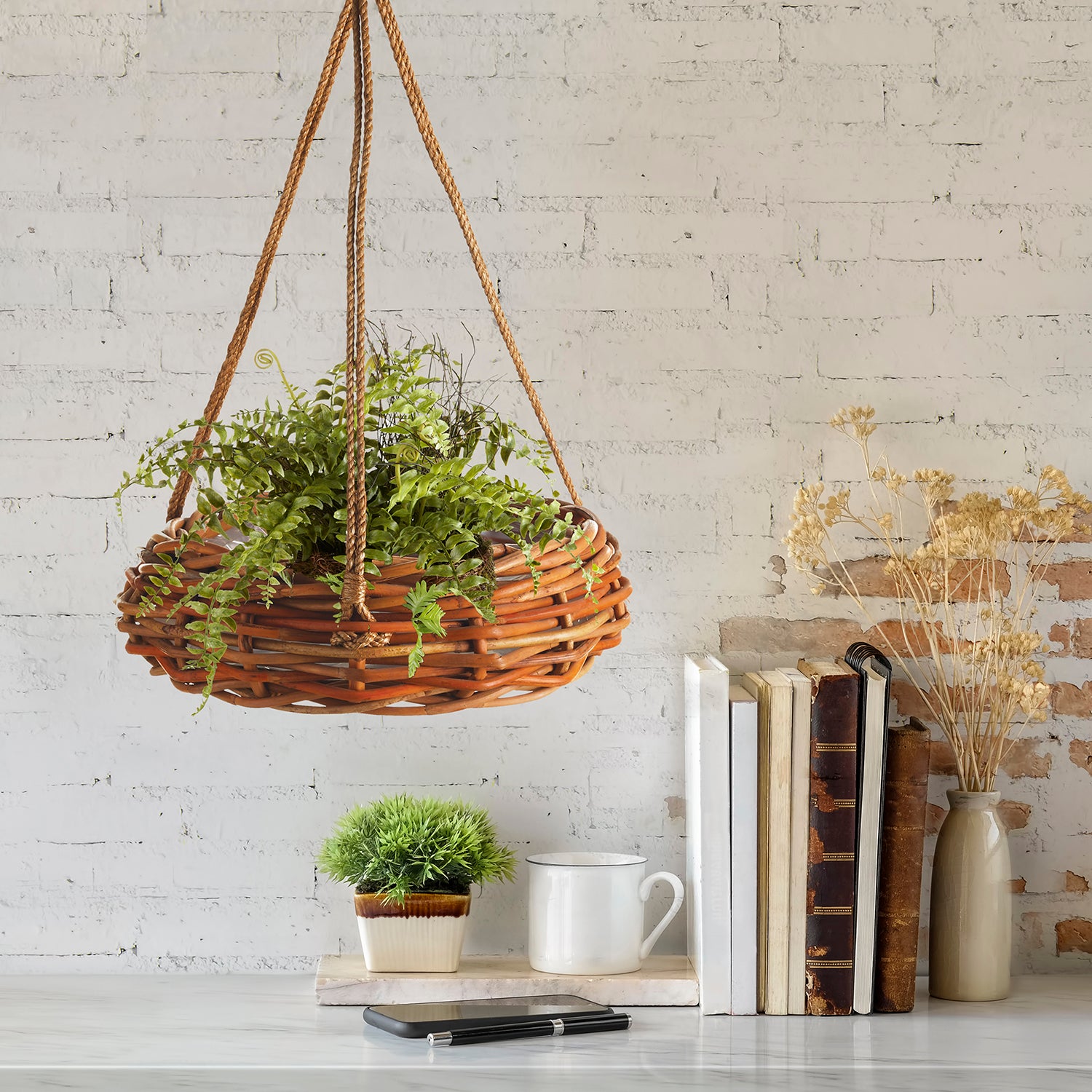 Rattan Hanging Basket