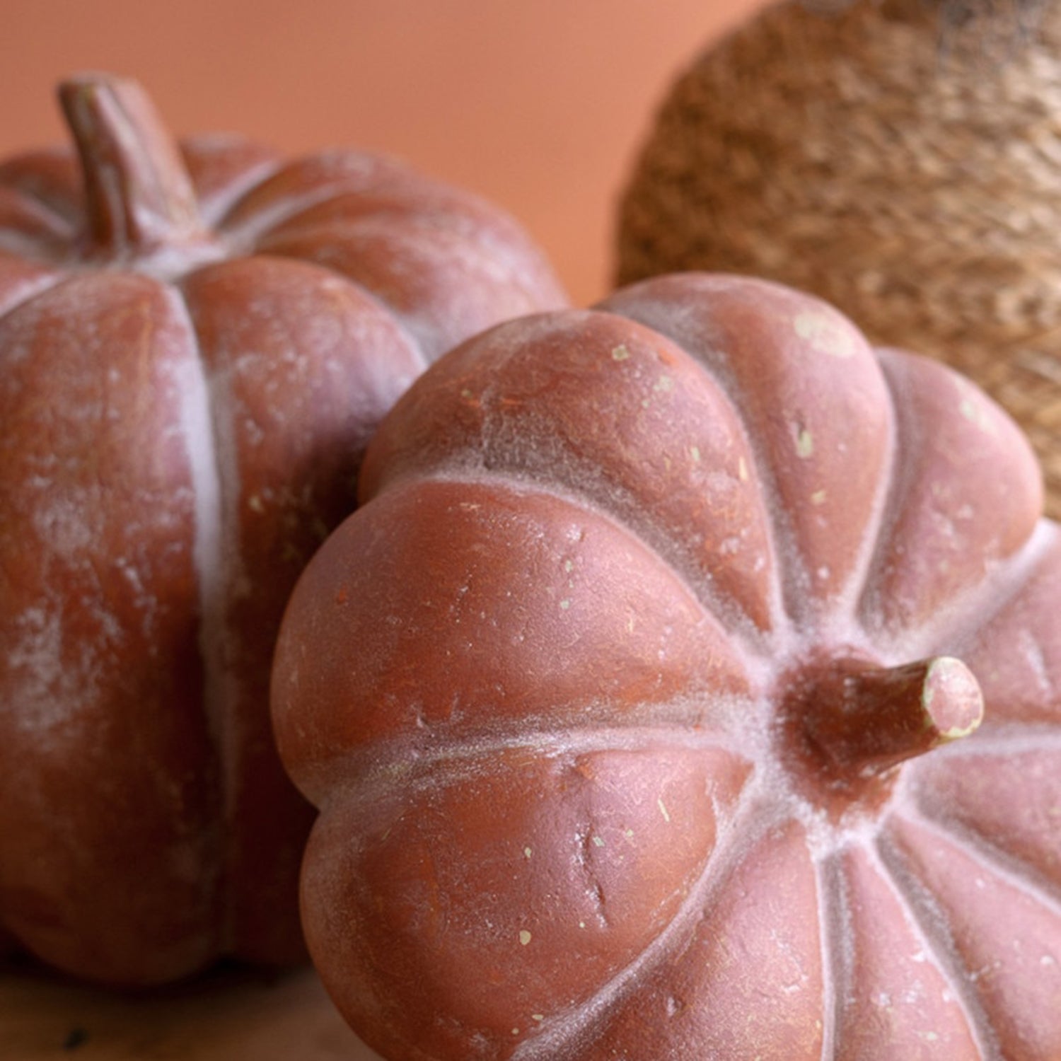 Paper Mache Pumpkin Set of 2