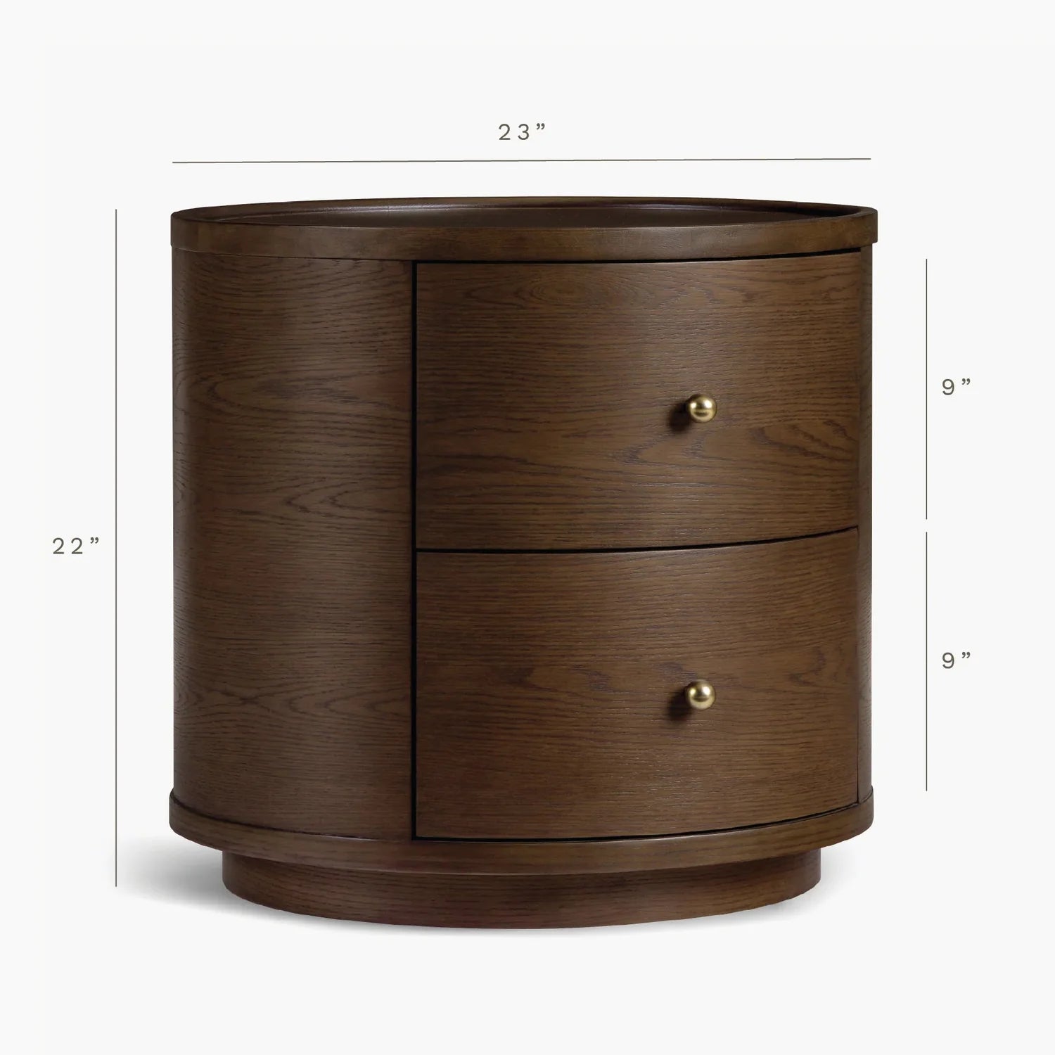 Button Atelier x Co. House Designs Newport Oak Dark Walnut End Table
