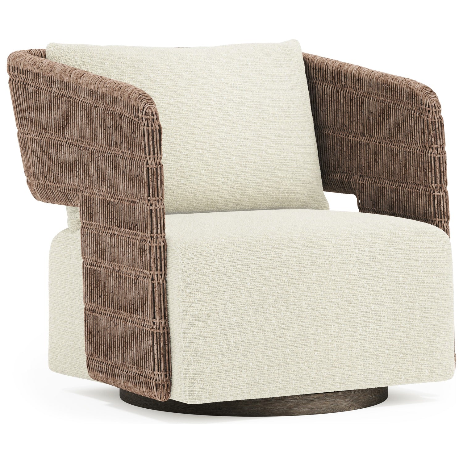 Bernhardt Maldives Cream Outdoor Swivel Chair