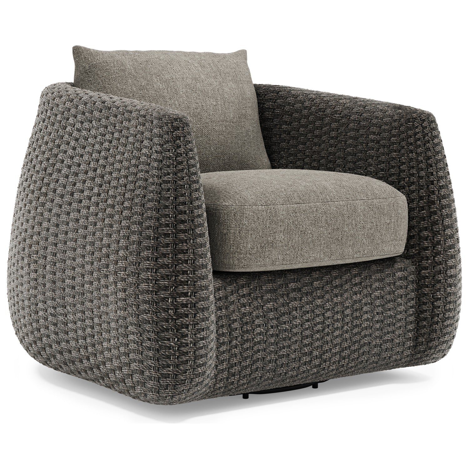 Bernhardt Sarene Gray Outdoor Swivel Chair