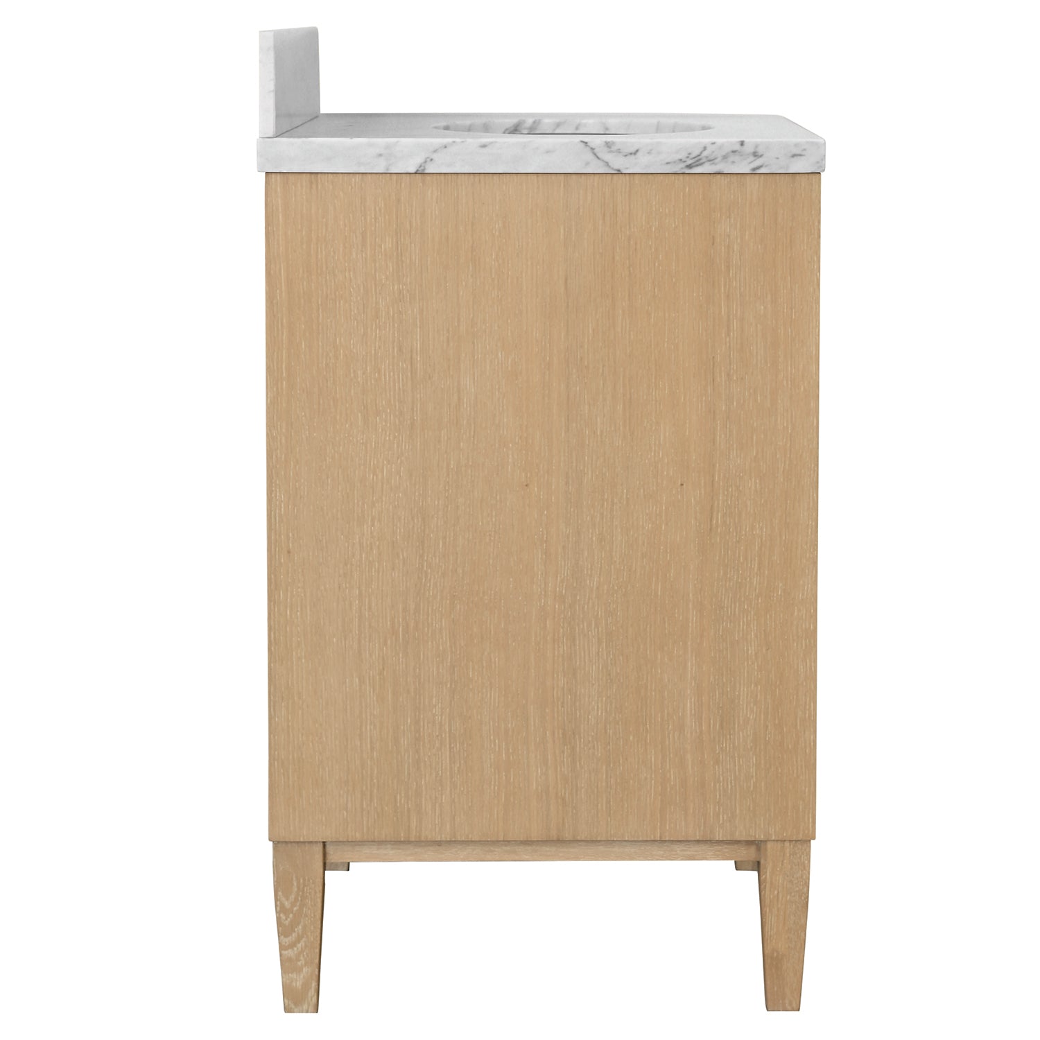 Worlds Away Odin 24 bath vanity styled in a powder room to show scale