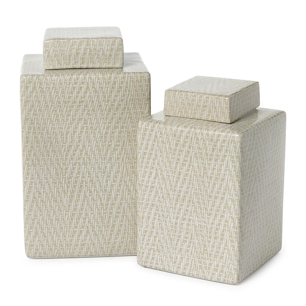 Basketweave Canister Set of 2