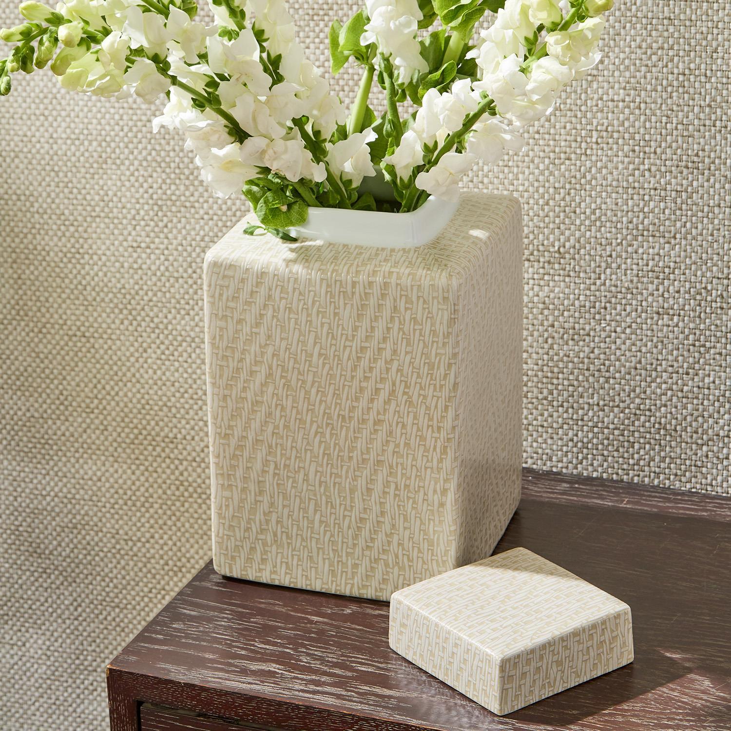 Basketweave Canister Set of 2