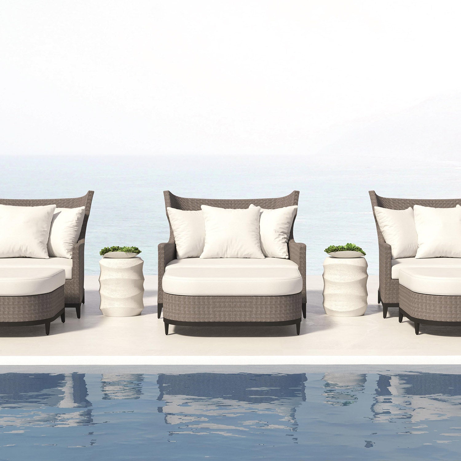 Bernhardt Exteriors Captiva Outdoor Chair and a Half