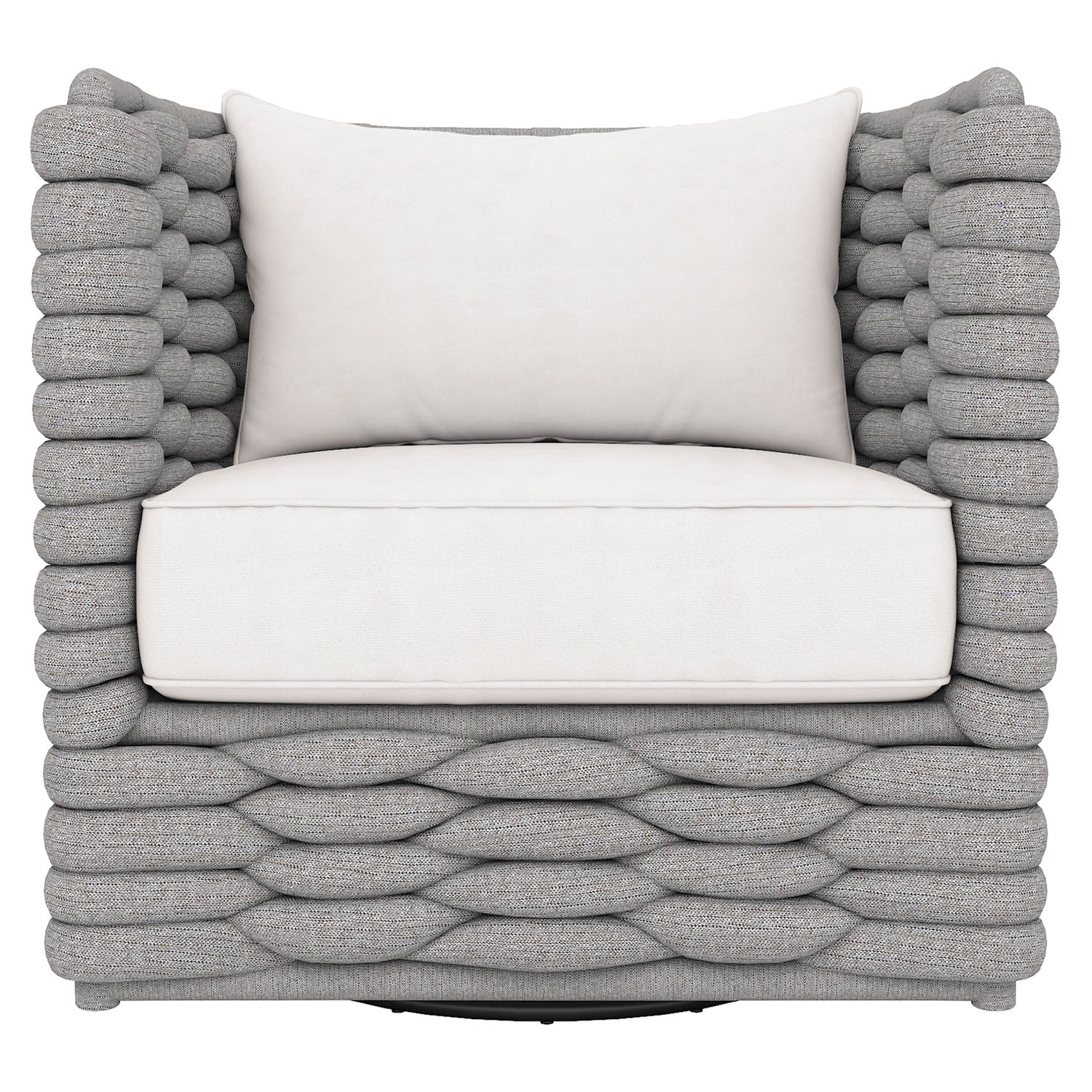 Bernhardt Exteriors Wailea Nordic Gray Outdoor Swivel Chair