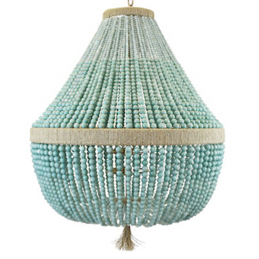 Ro Sham Beaux Orbit 24 Turquoise Jade Chandelier