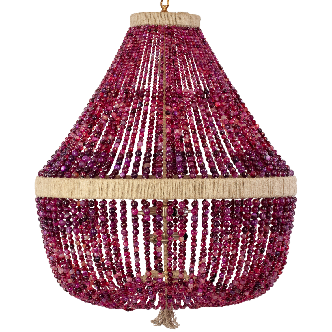 Ro Sham Beaux Orbit 30 Fuschia Agate Chandelier