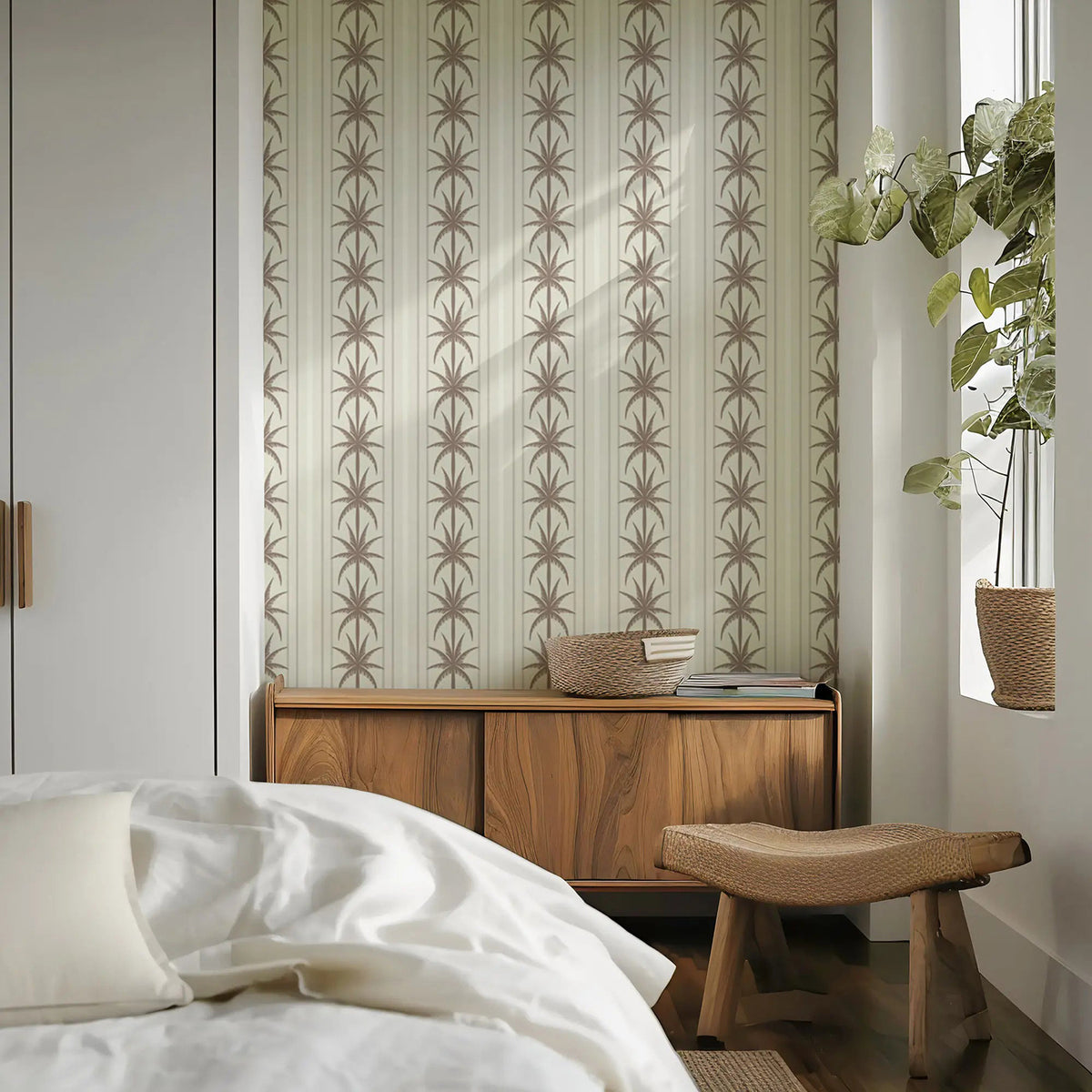 Mitchell Black Ocean Drive Stripe Wallpaper