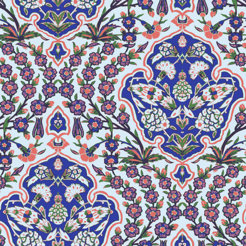 Mitchell Black Ottoman Large Wallpaper