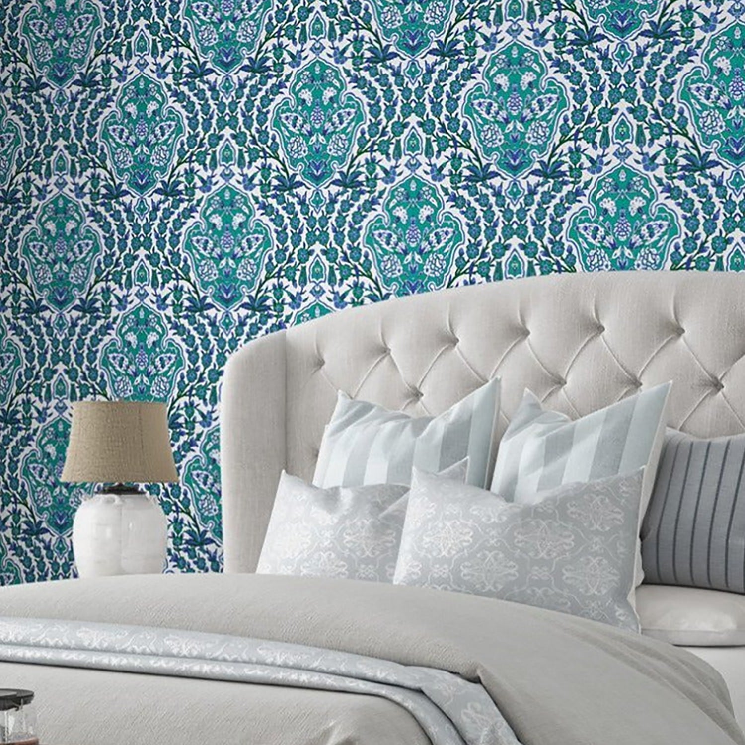 Mitchell Black Ottoman Large Wallpaper