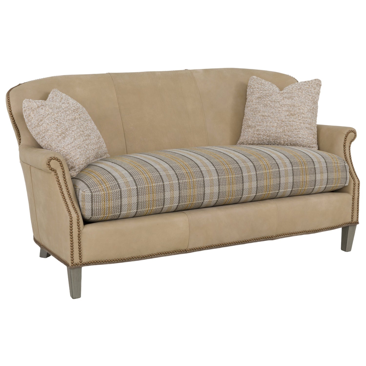 Fairfield Chair Oxford Contrast Seat Loveseat in Mink