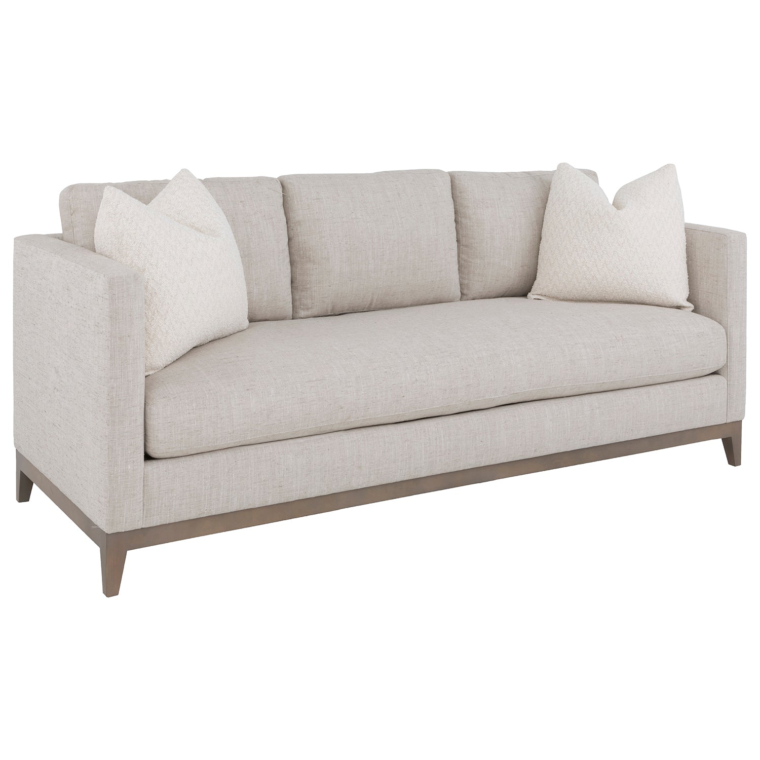 Mercer Jute 86in Sofa with pillows