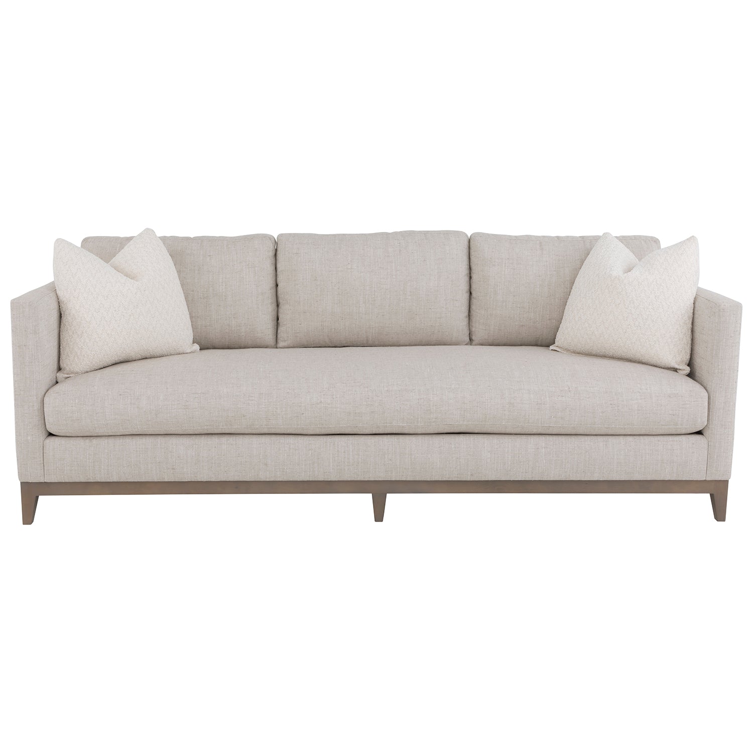 Mercer Jute 96in Grande Sofa with pillow styling detail