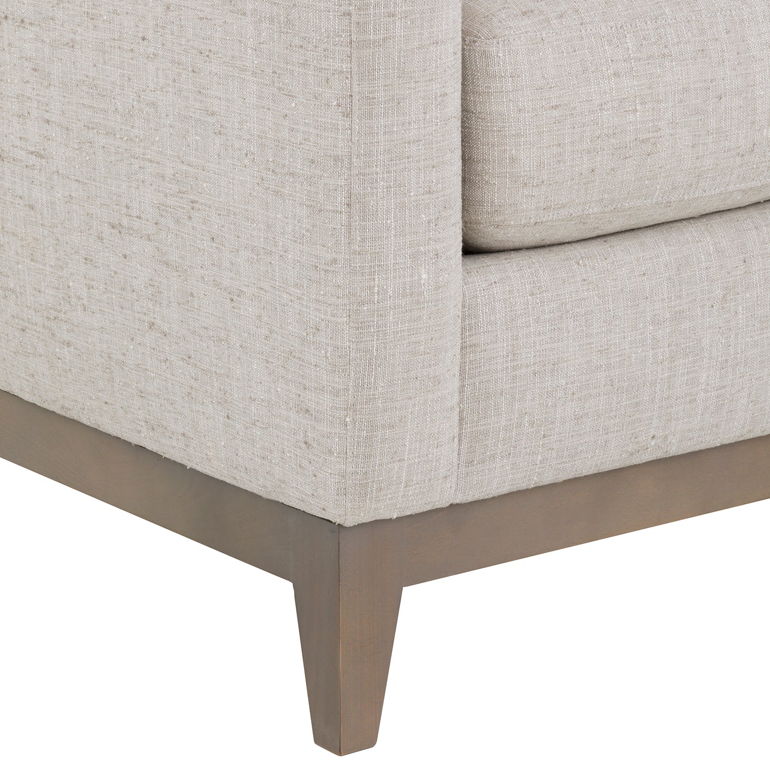 Mercer Jute 96in Grande Sofa with pillow surface detail