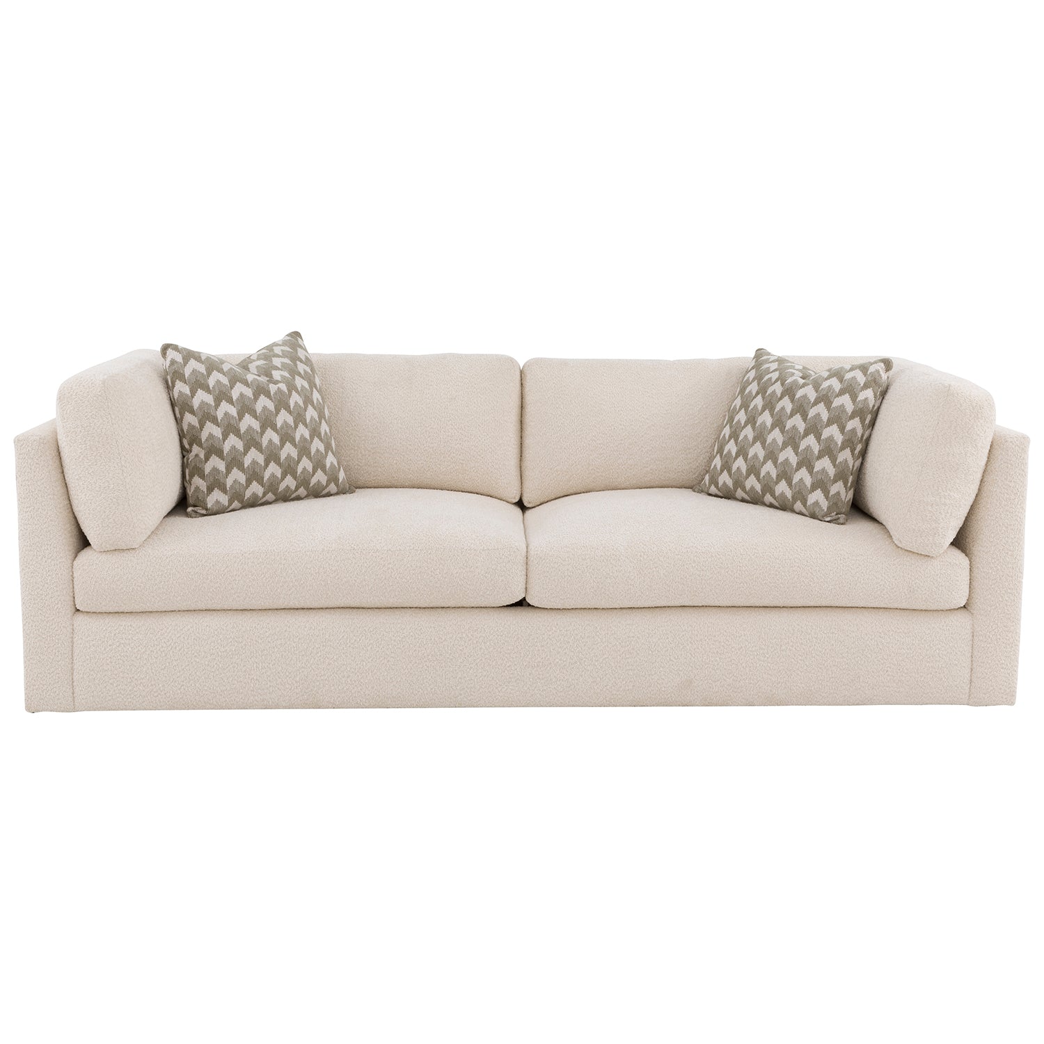 Sebastian Linen 99in Grande Sofa with pillows finish detail