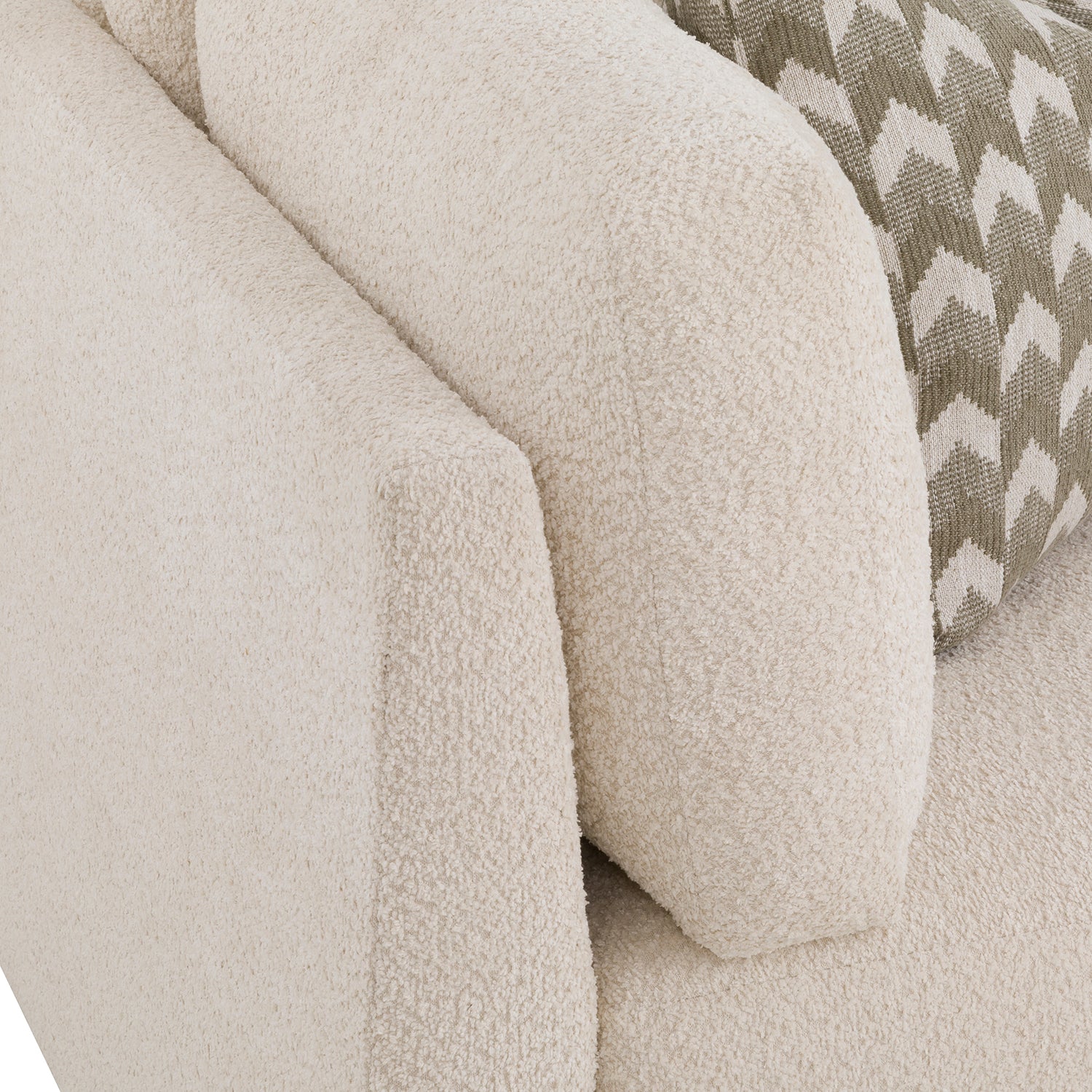 Sebastian Linen 99in Grande Sofa with pillows full product view