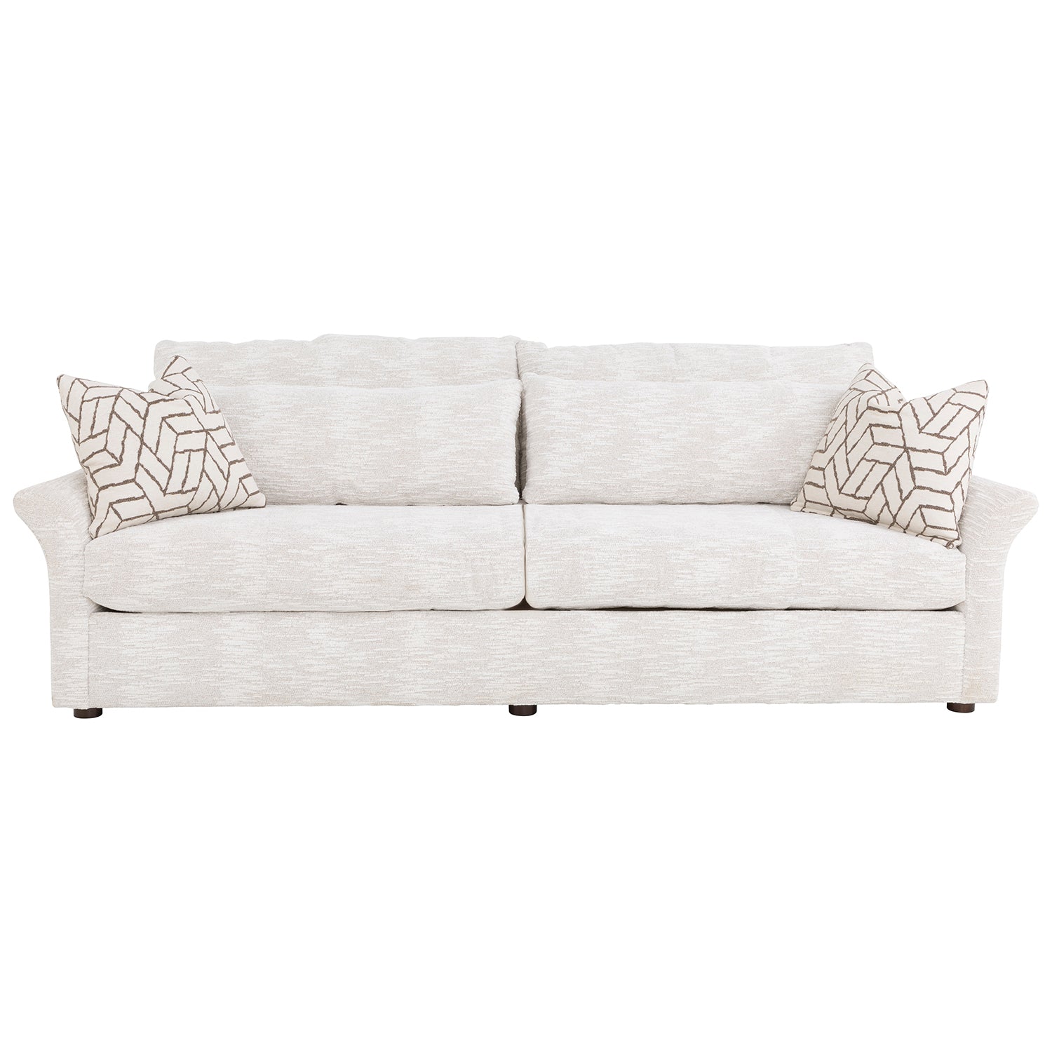 Stetson Snow 102in Grande Sofa with pillows finish detail