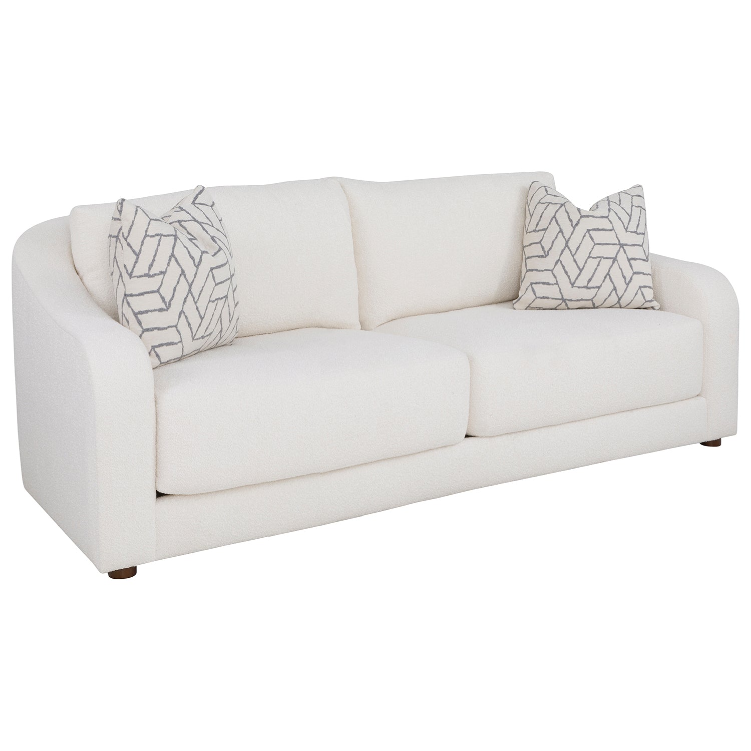 Hollis White 86in Sofa with pillows