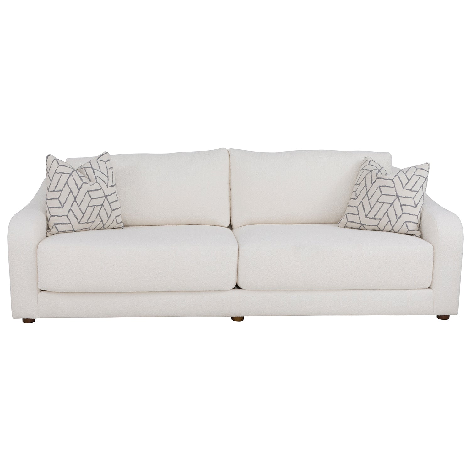 Hollis White 97in Grande Sofa with pillows full product view
