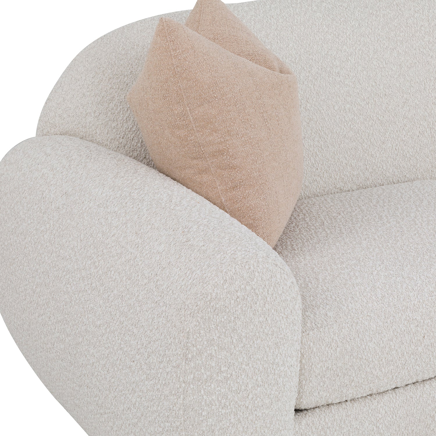 Jules Rain 88in Sofa with pillows full product view