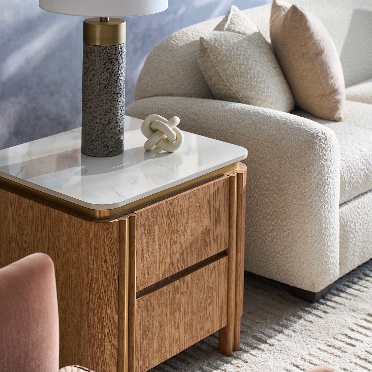 Jules Rain 103in Grande Sofa with pillows full product view