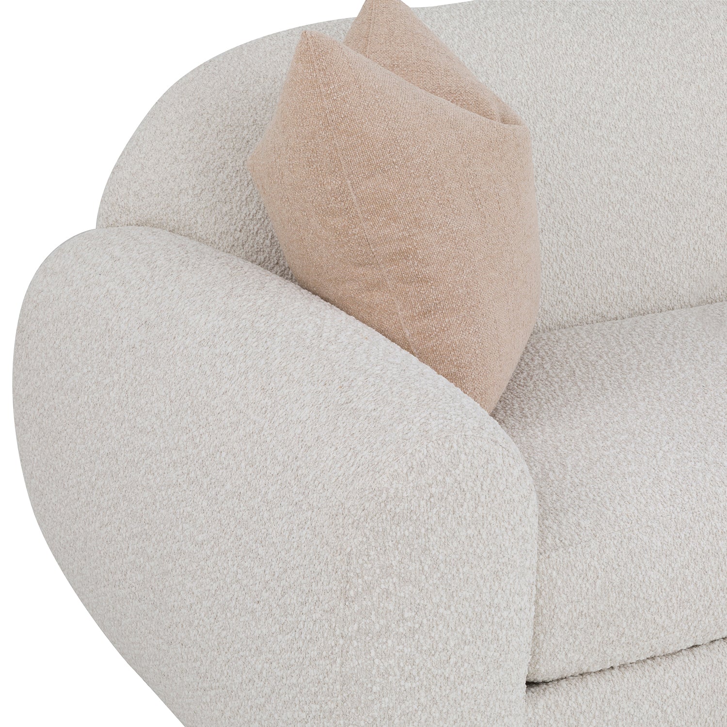 Jules Rain 88in Sofa with pillows full product view