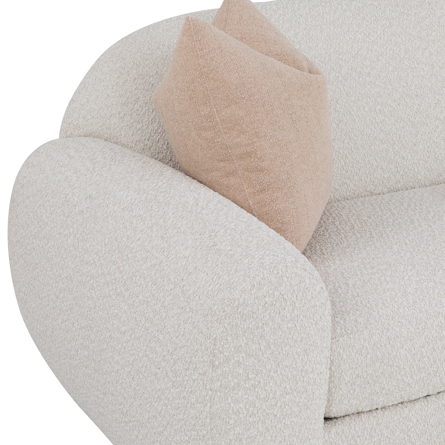 Jules Rain 103in Grande Sofa with pillows styling detail
