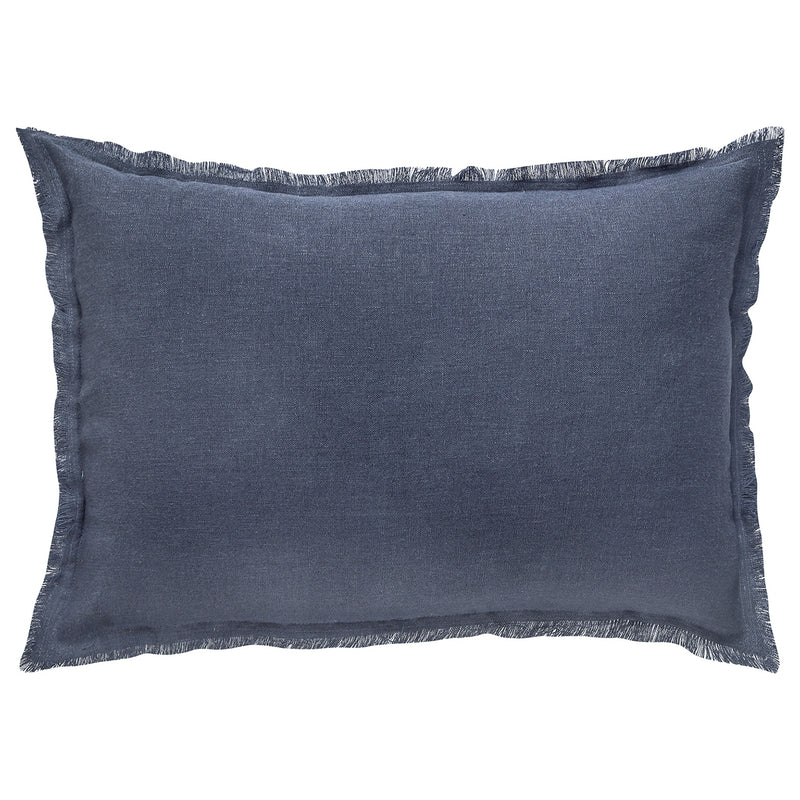 Anaya So Soft Navy Blue Linen Pillow