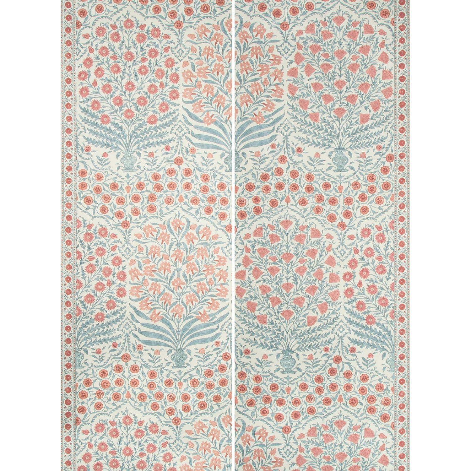 Oscar De La Renta x Lee Jofa Sameera Paper Red/Blue Wallpaper Set of 2