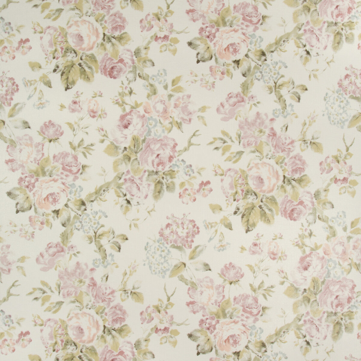 Suzanne Rheinstein x Lee Jofa Garden Roses Wp Lilac/Moss Wallpaper