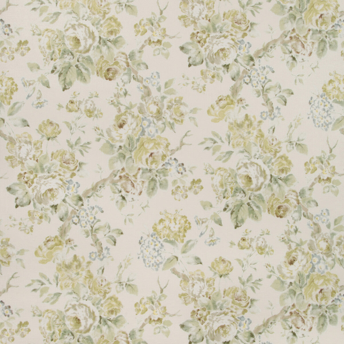 Suzanne Rheinstein x Lee Jofa Garden Roses Wp Lime/Leaf Wallpaper