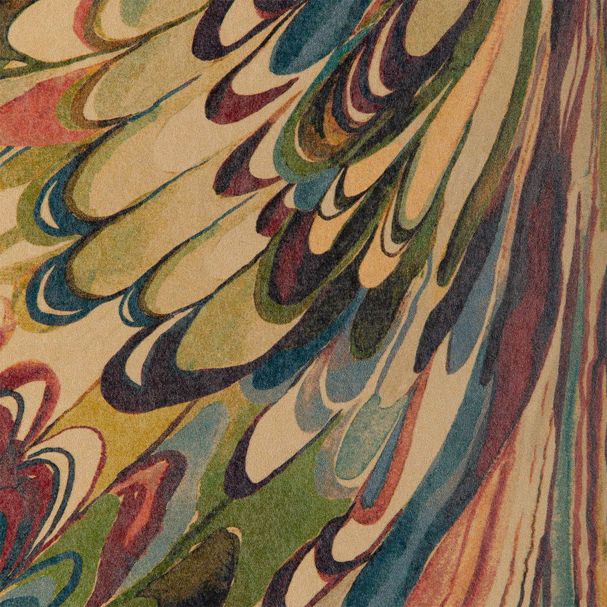 Lee Jofa Manor House Taplow Paper Berry/Moss Wallpaper in Berry/Moss wallpaper (pulp), pattern repeat detail (image 3 of 3)