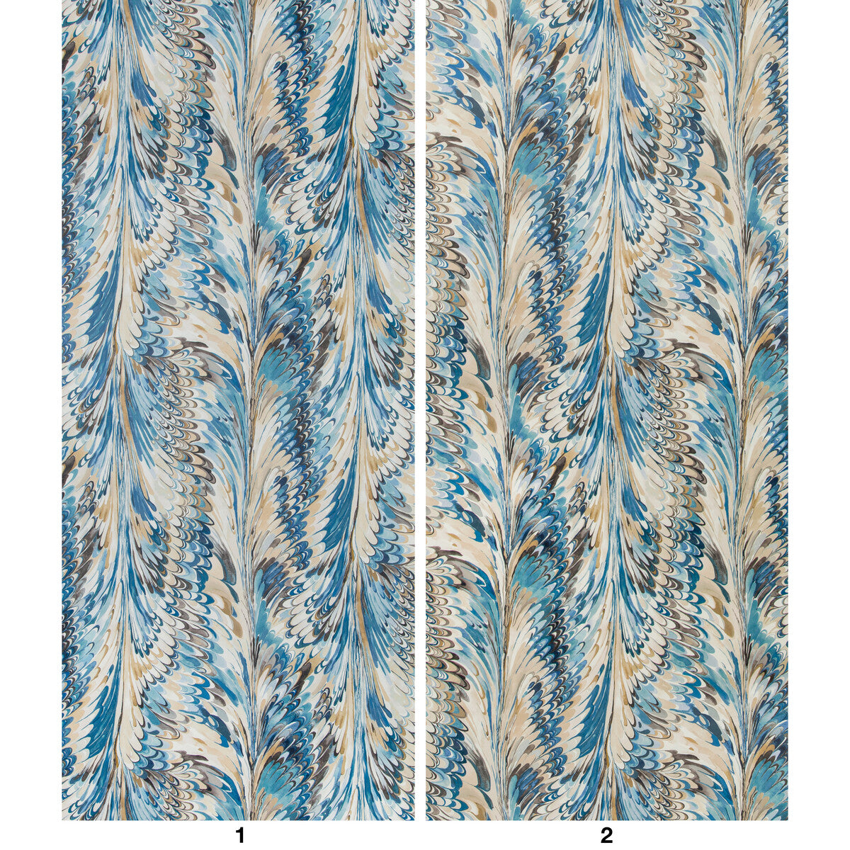 Lee Jofa Manor House Taplow Paper Navy/Slate Wallpaper