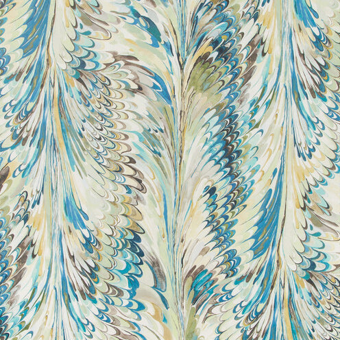 Lee Jofa Manor House Taplow Paper Peacock/Gold Wallpaper